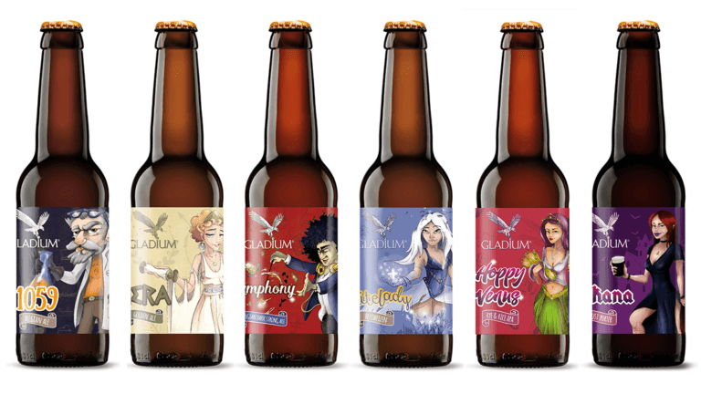 Le etichette di Birra Gladium su Packaging of the World e World Brand Design Society