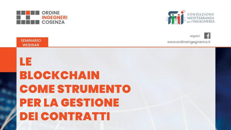 Studio La Regina - webinar "Le blockchain come strumento per la gestione dei contratti"