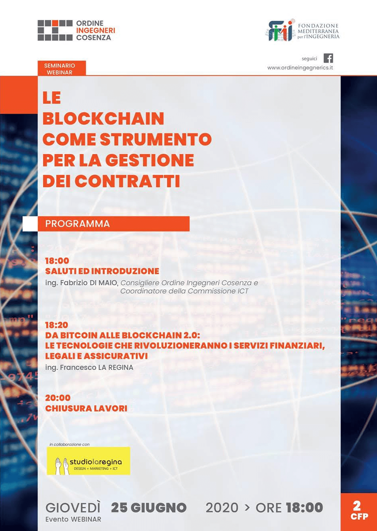 Studio La Regina - webinar "Le blockchain come strumento per la gestione dei contratti"