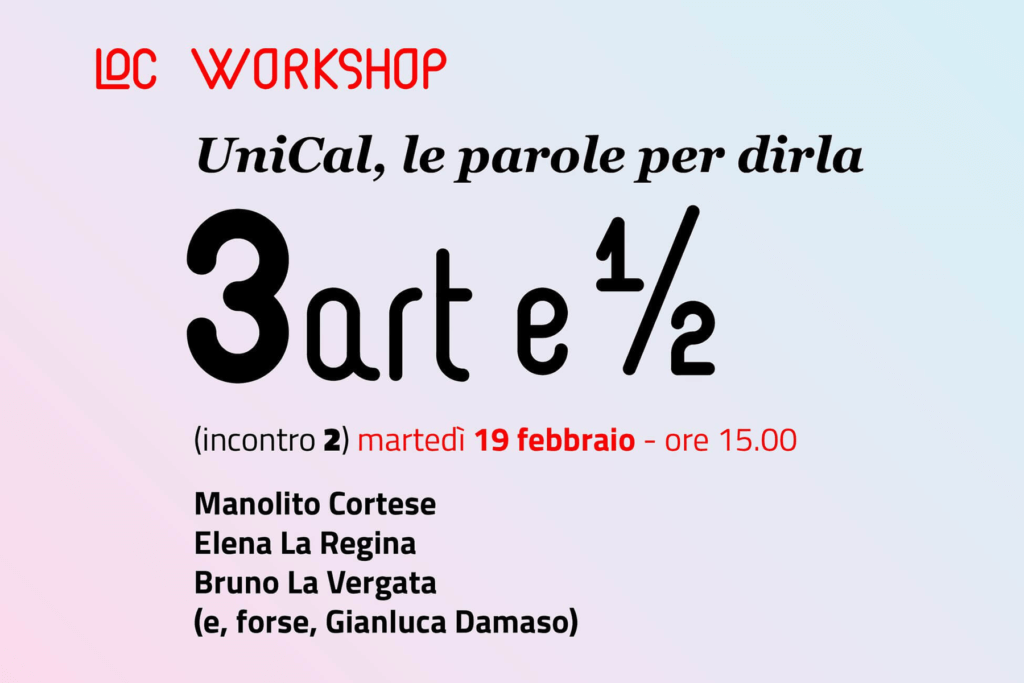 Studio La Regina - workshop "3art e mezzo"