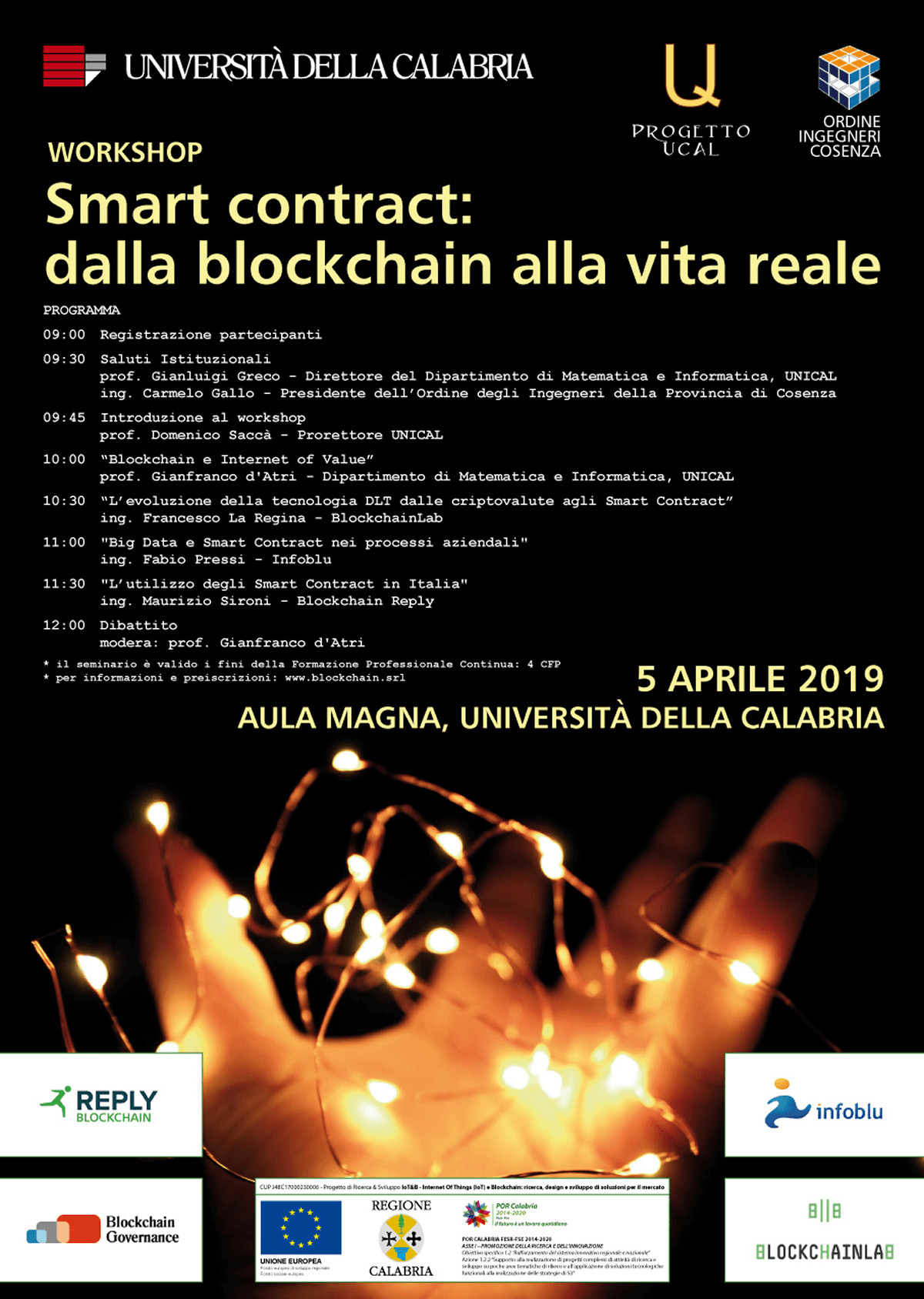 Studio La Regina - workshop "Smart contract: dalla blockchain alla vita reale"