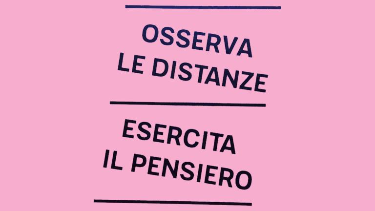 Osserva le distanze / Esercita il pensiero