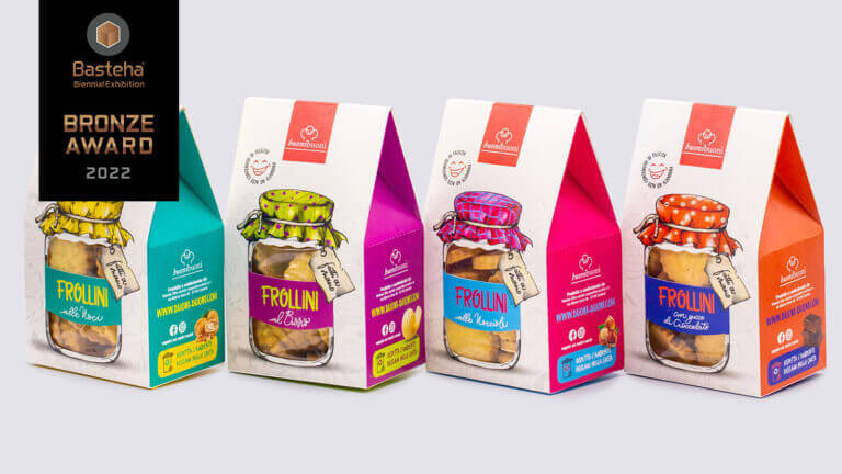 Il packaging dei Frollini buonibuoni vince il Bronze Award alla 4ª Biennale di Packaging Design Basteha