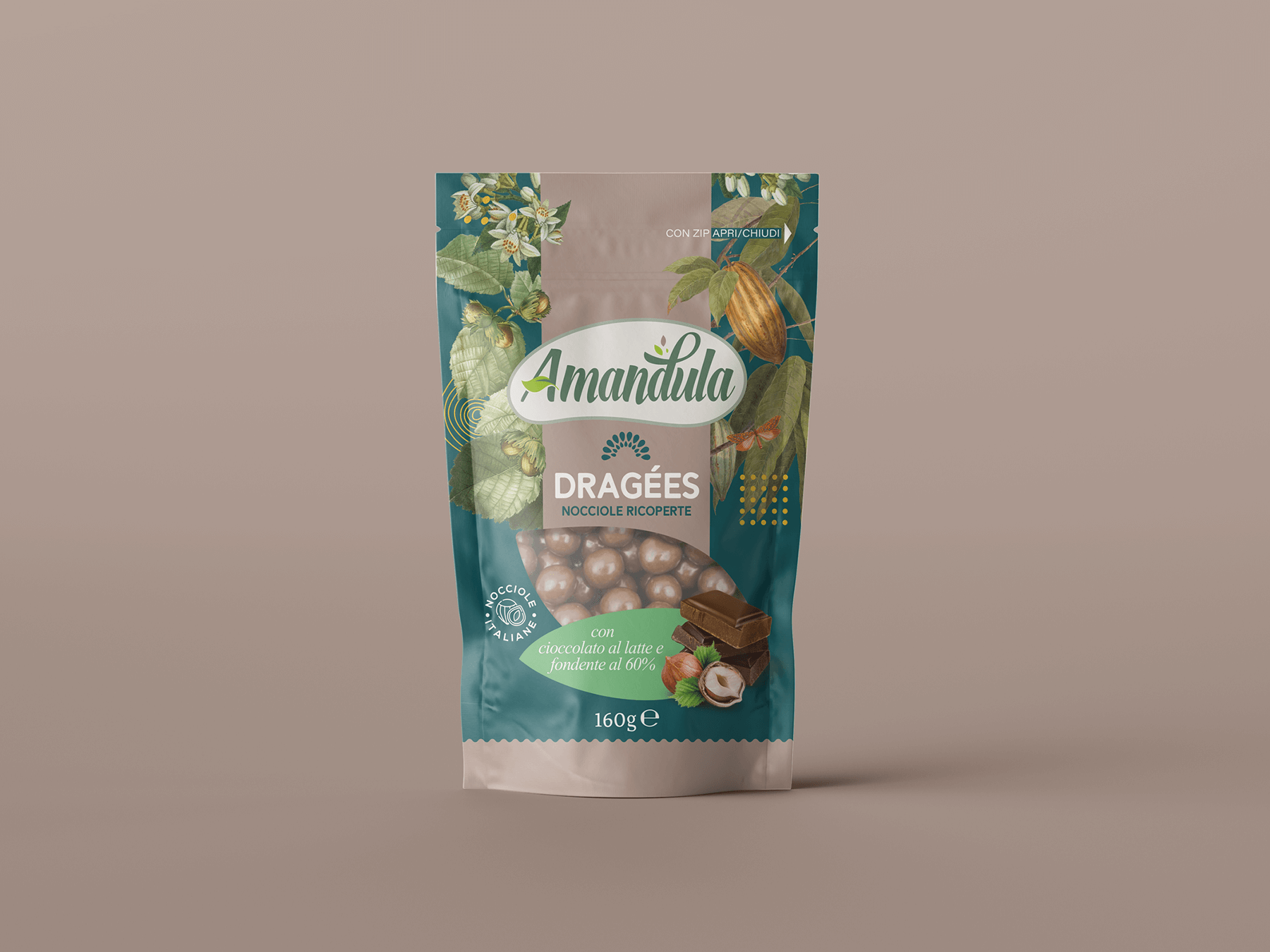 Studio La Regina - Dragées Amandula - Nocciole con cioccolato al latte e fondente