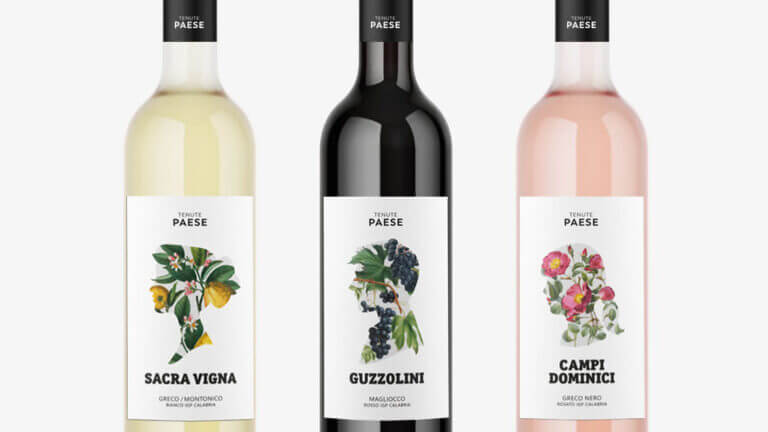 Le etichette dei vini Tenute Paese pubblicate su Packaging of the World