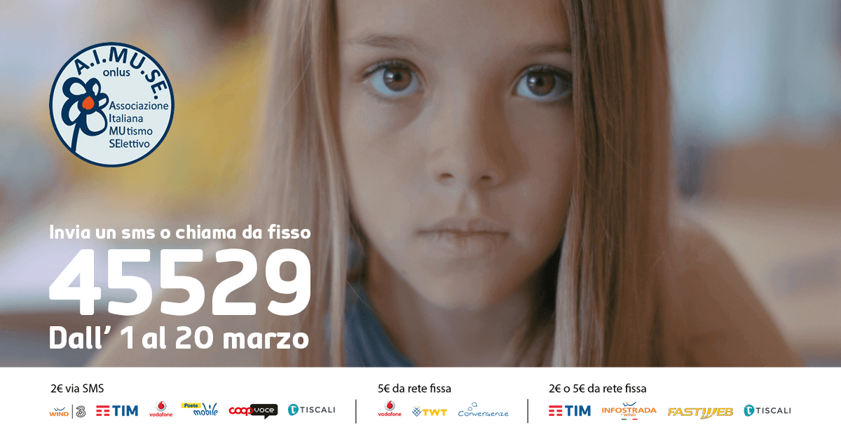 Studio La Regina - Campagna per SMS solidale di AIMUSE Onlus